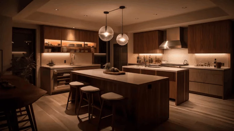 Kitchen warm Lighting