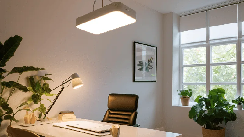 A well-lit study room design to avoid eye strain and discomfort