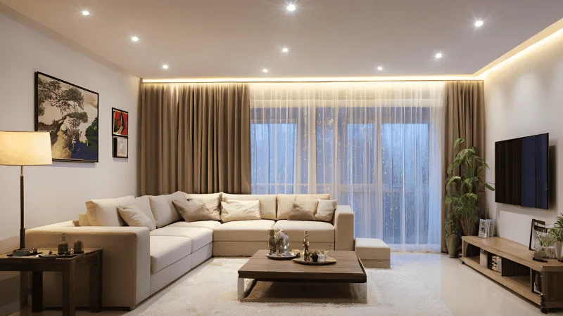 led light in the room