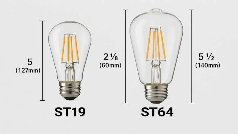 ST64 vs ST19 bulbs