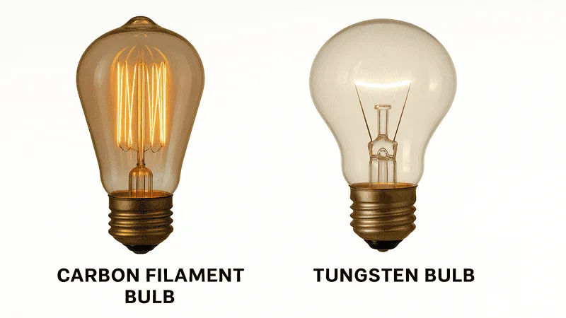 Filament de tungstène ou de carbone